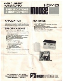 Moose HCP-12S High Current Power Supply